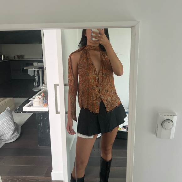 2000s Hilary Duff vibe sparkly beaded top - Picture 3 of 5